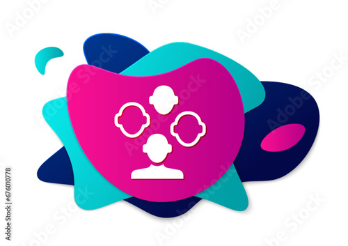 Color Schizophrenia icon isolated on white background. Abstract banner with liquid shapes. Vector