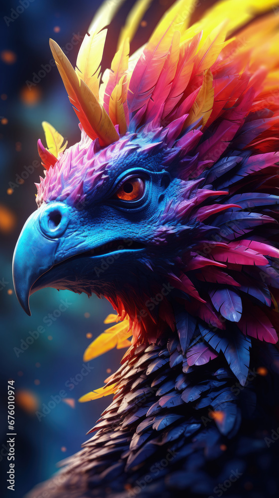 Mystical Creature: A Colorful and Stunning Display of Mythical Animals, Ideal for Screensavers and Desktop Backgrounds
