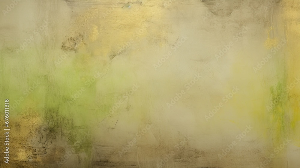Lime green and gold weathered surface calling for a spring background. Looking like destroyed moss for a successful season backdrop. Textured, ancient, vintage stained paper, parchment.