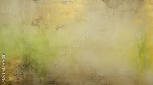 Lime green and gold weathered surface calling for a spring background. Looking like destroyed moss for a successful season backdrop. Textured, ancient, vintage stained paper, parchment.