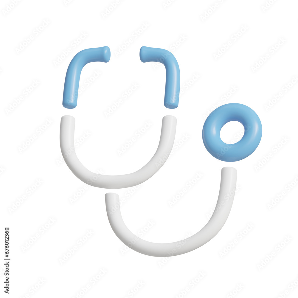 3d rendered illustration of a stethoscope icon 3d rendered illustration of a stethoscope icon