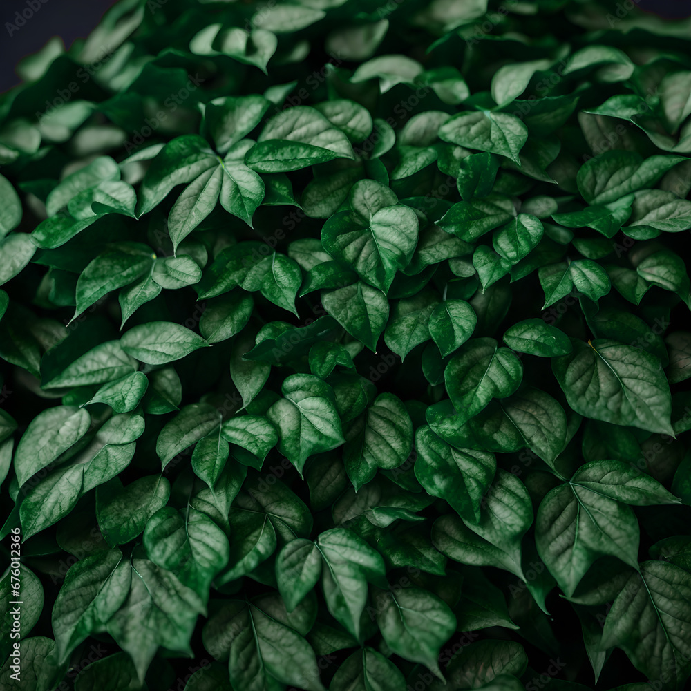 Green wet leaves after rain background or wallpaper Green wet leaves after rain background or wallpaper