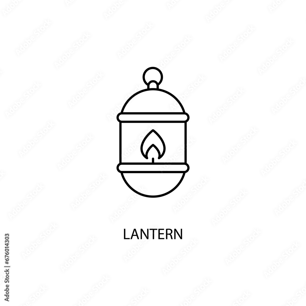 Lantern concept line icon. Simple element illustration. Lantern concept outline symbol design. Lantern concept line icon. Simple element illustration. Lantern concept outline symbol design.