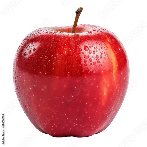 Red apple on a transparent background