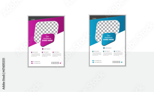 The most imaginative and fashionable business flyer template .A4 size poster design idea