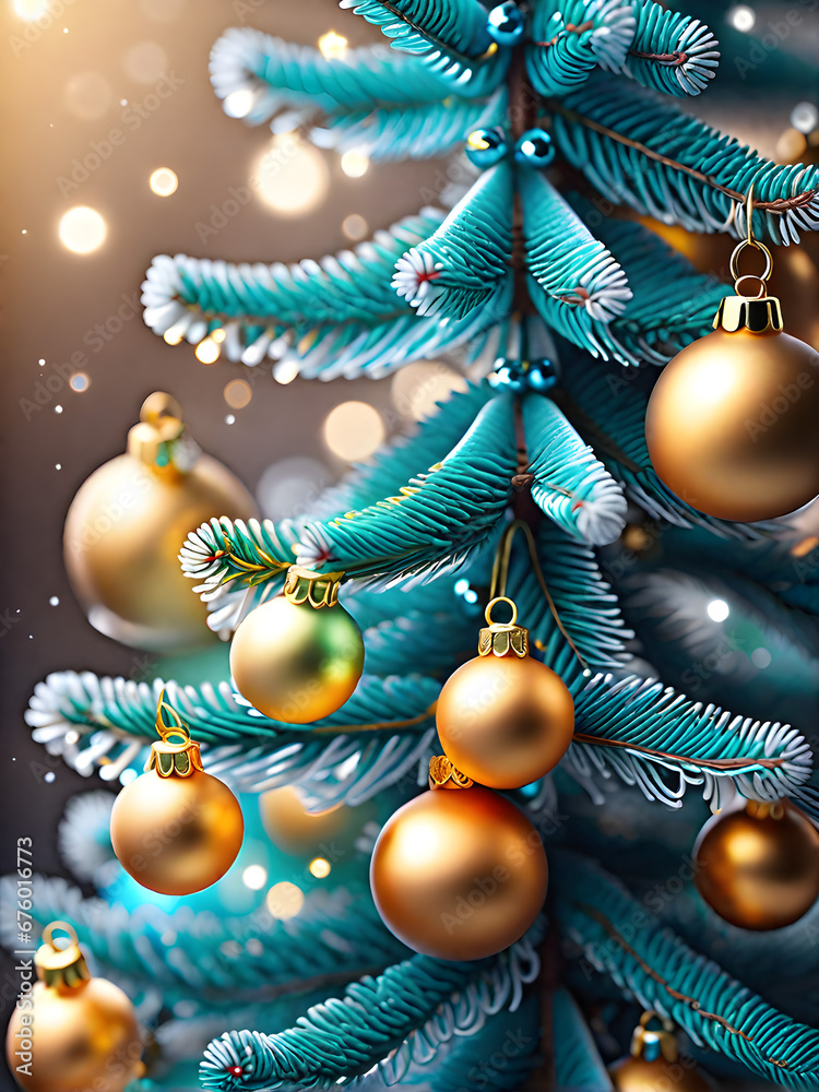 Christmas tree. Generate AI Christmas tree. Generate AI