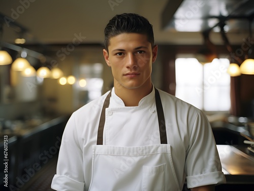 Authentic Chef: Candid Portrait of a Focused 20-Year-Old Culinary Professional