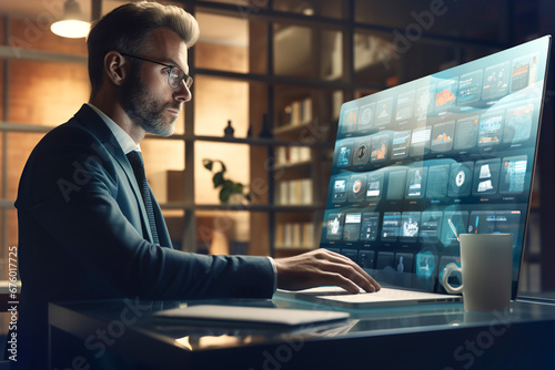 Self service, software or application to help user get result themself, online help or assistance, resource management or electronic automated report concept photo