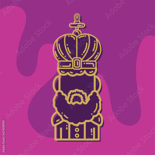 Isolated king icon Royalty icon Vector