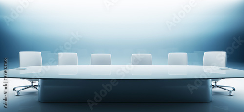 View of a wide office desk Generated by AI