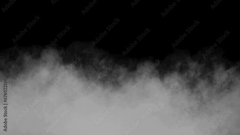 moving smoke in slow speed. Horizontally moving the white fog 