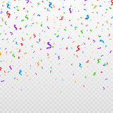 Shiny confetti background. Serpentine, abstract background with many falling tiny colorful confetti.
