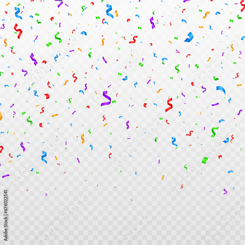 Shiny confetti background. Serpentine, abstract background with many falling tiny colorful confetti. 