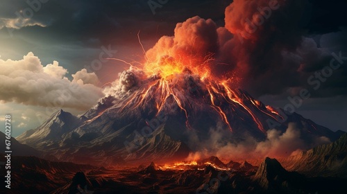  illustration volcanic eruption photography ::10 , 8k, 8k render