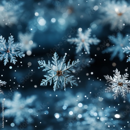 Snowflakes seamless pattern