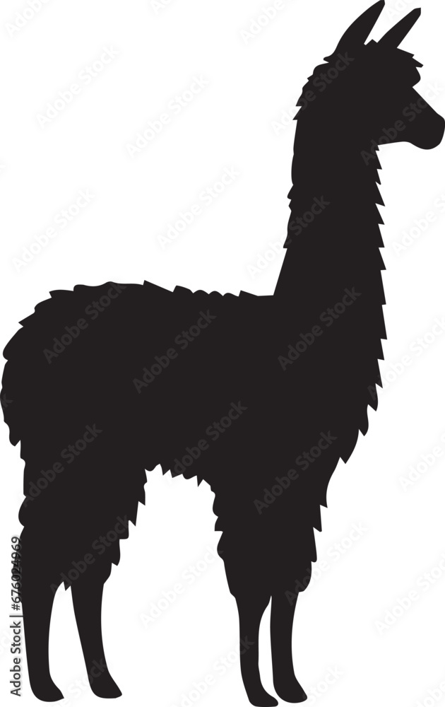 Fototapeta premium Alpaca Silhouettes EPS Vector Alpaca Clipart Alpaca Collection