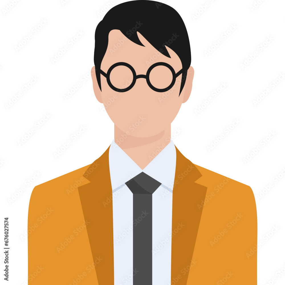 Businessman wearing glasses