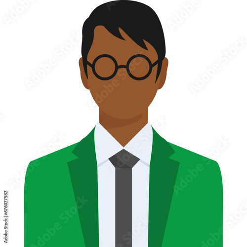 Businessman wearing glasses
