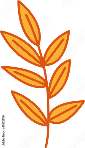 Feuilles oranges