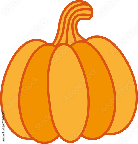 Citrouille bicolore orange