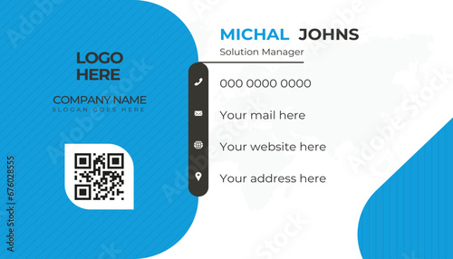 Creative corporate business card design template.