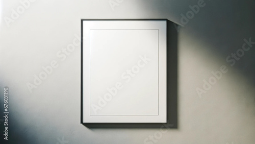Modern frame mock-up in a bright room, clean and simple picture frame against a textured wall, interior design concept
