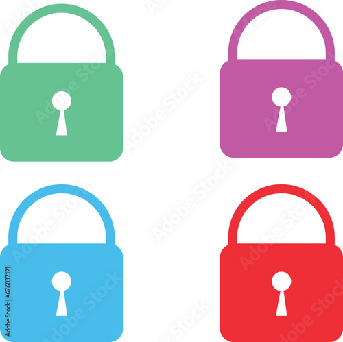 padlock icon isolated on white background