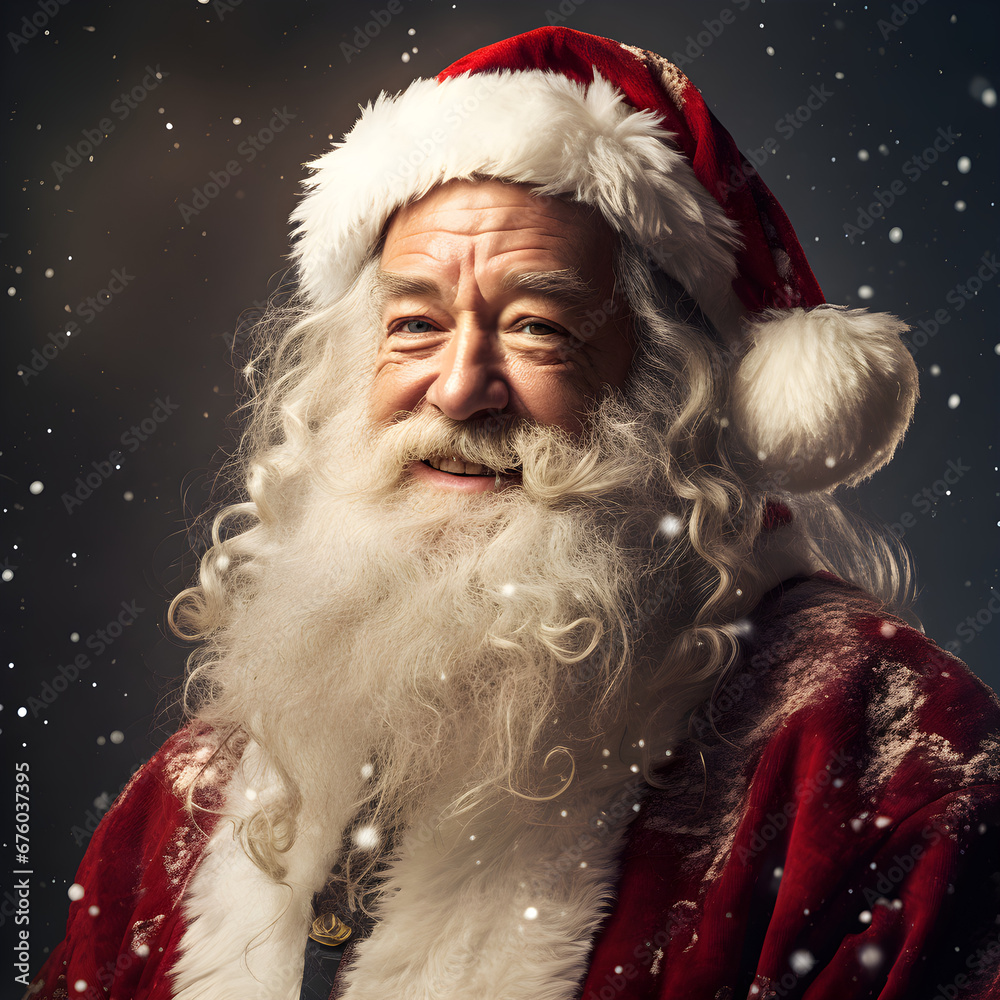 A Happy Looking Man as Santa Clause A Happy Looking Man as Santa Clause