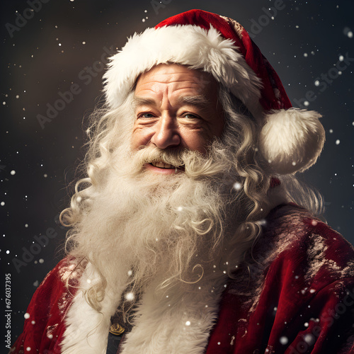 A Happy Looking Man as Santa Clause