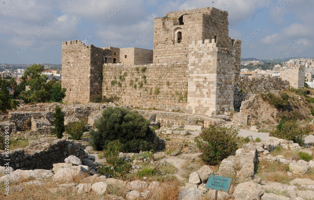 Lebanon: The historic castle in the village Byblos with
