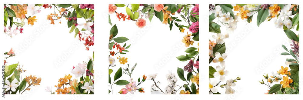 A Delightful Assortment of Floral Frames to Enhance Your Crafting and Decorating Projects, Bringing Nature's Beauty into Your Home