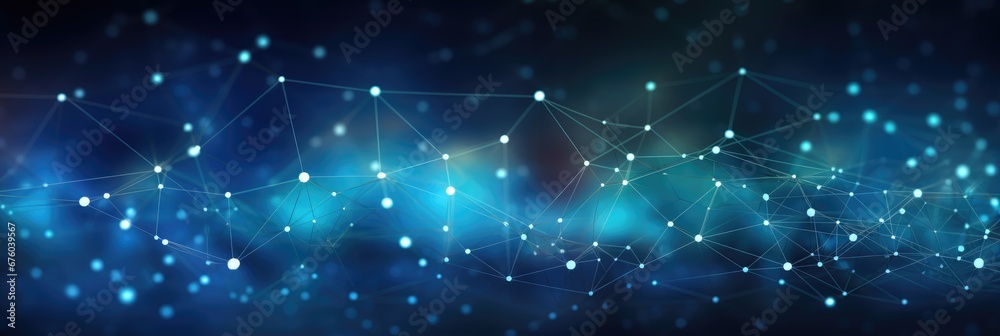 Fototapeta premium abstract computer technology network structure background, dots and lines