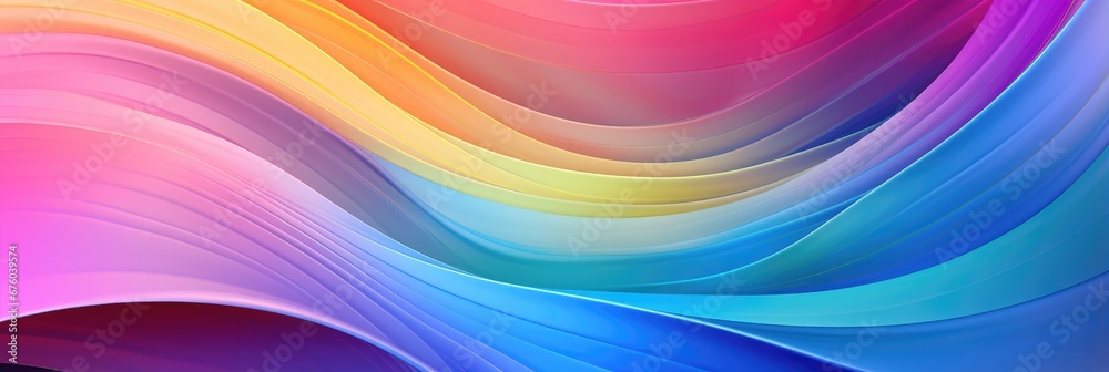 Obraz premium full color wave rainbow flow fashion background