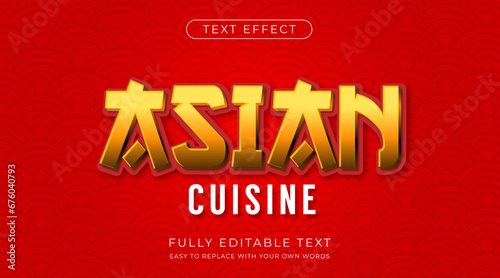 Asian style editable text effect
