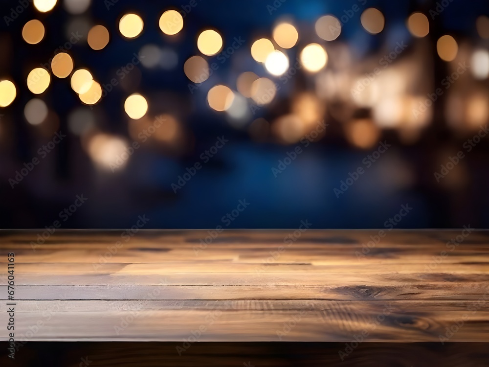 Christmas lights on wooden Christmas lights on wooden