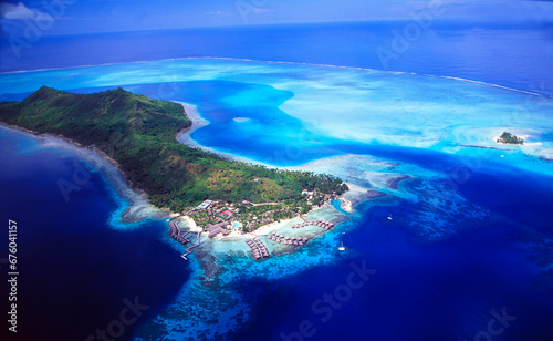 French Polynesia: Airshot from Bora Bora Lagoon Resort photo
