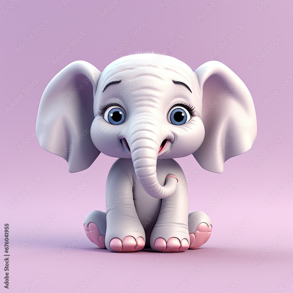 3d rendering of a cartoon elephant 3d rendering of a cartoon elephant