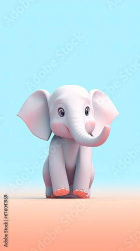 3d rendering of a cartoon elephant