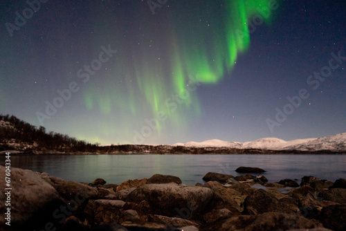 Foto Green aurora in Kiruna, Sweden