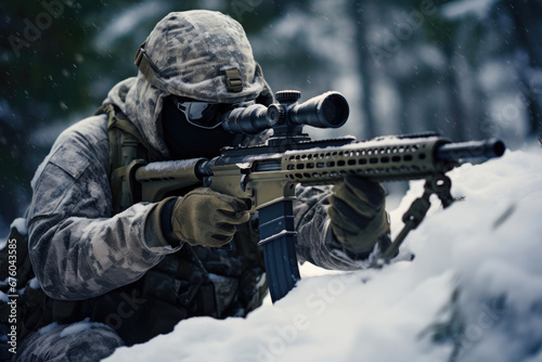 Frozen Precision: Tactical Winter Sniper