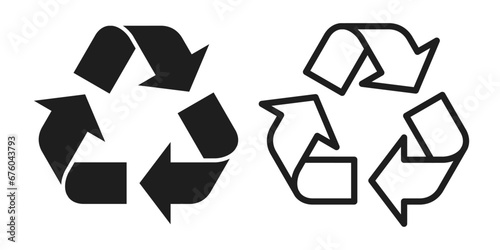 Arrow icons for recycling and circulation