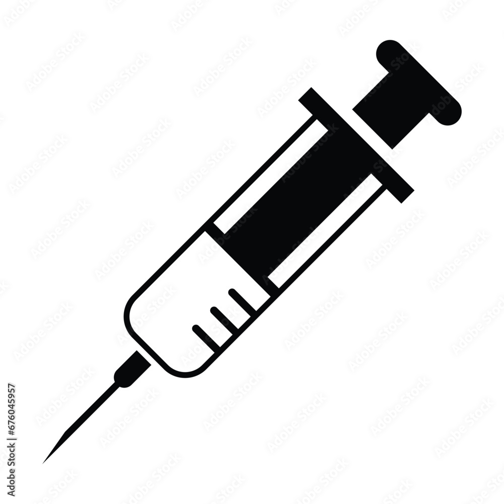 Fototapeta premium Syringe icon design, illustration design