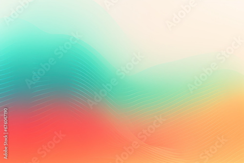 Abstract soft orange and green gradient waves background for design and presentation