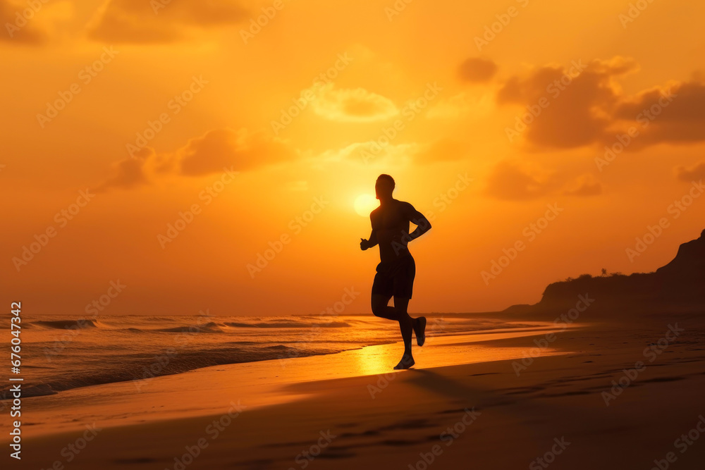 Sunset Serenity: Beachside Run