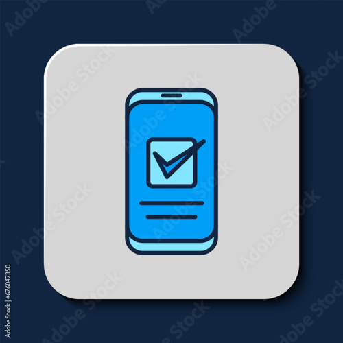 Filled outline Smartphone, mobile phone icon isolated on blue background. Vector Free Download Filled outline Smartphone, mobile phone icon isolated on blue background. Vector - GFXLoad