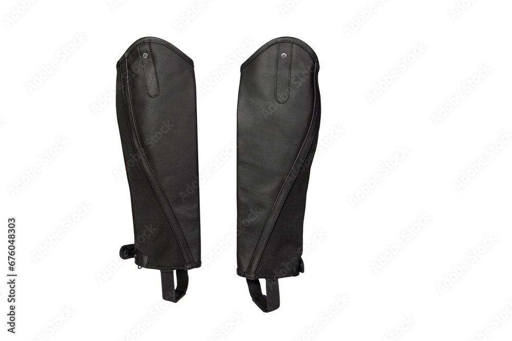 Professional leather Half Chaps ready to wear chaps with the Boots