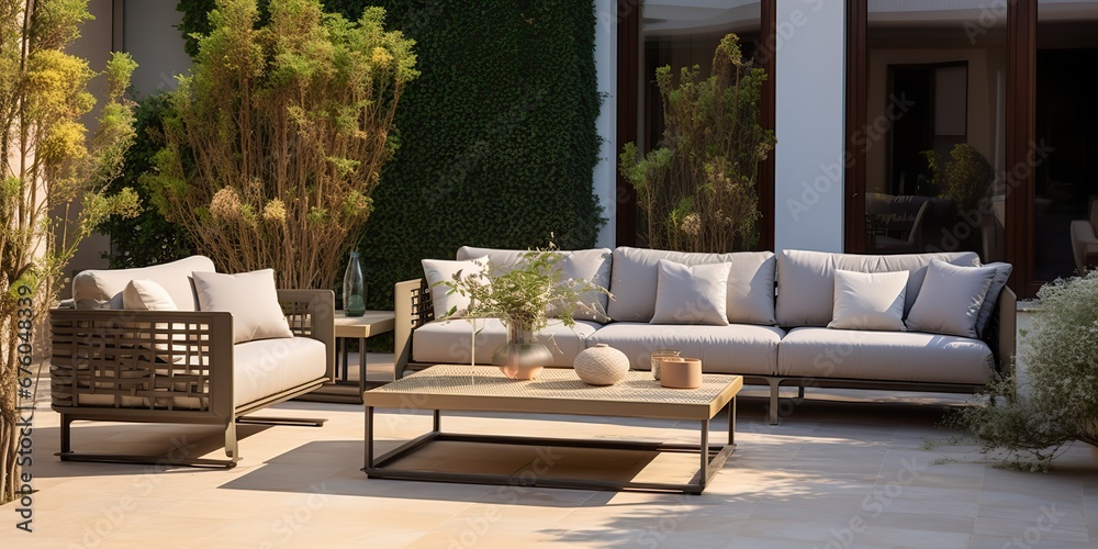 Outside exterior garden modern simple veranda view with plant decoration. Inspirational architecture template design Outside exterior garden modern simple veranda view with plant decoration. Inspirational architecture template design