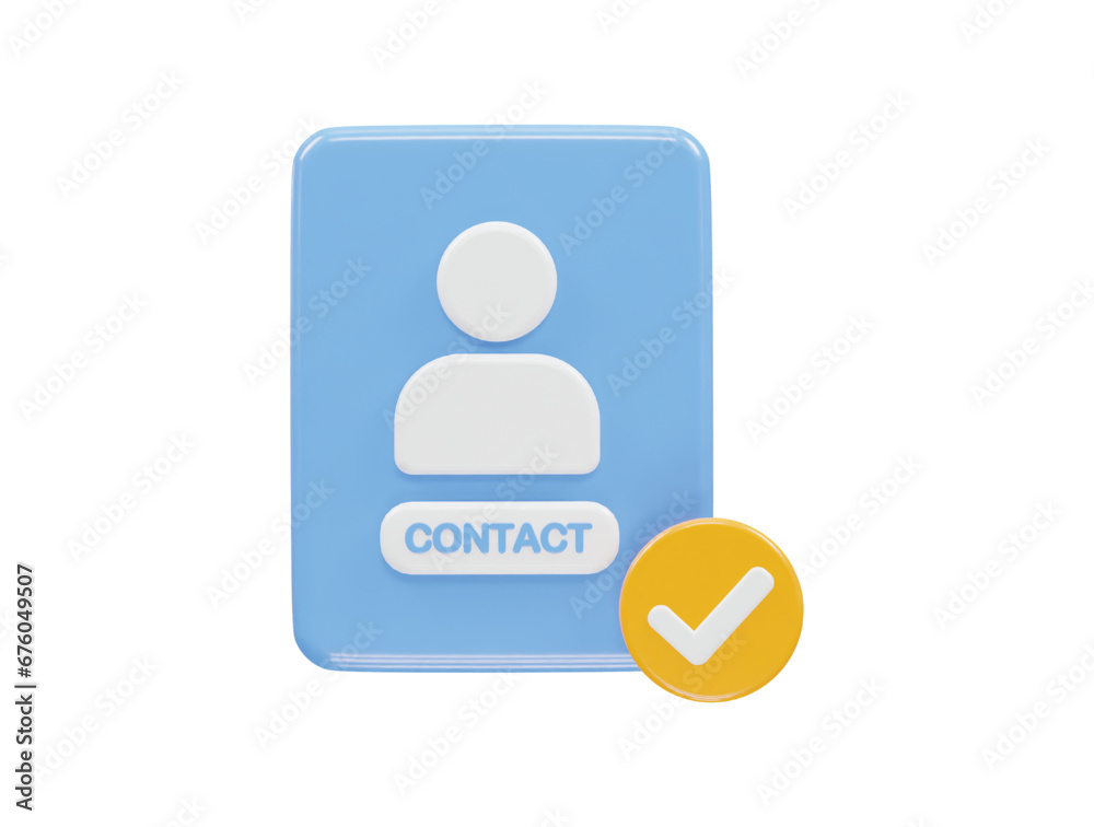 Contact book icon 3d rendering illustration element Contact book icon 3d rendering illustration element