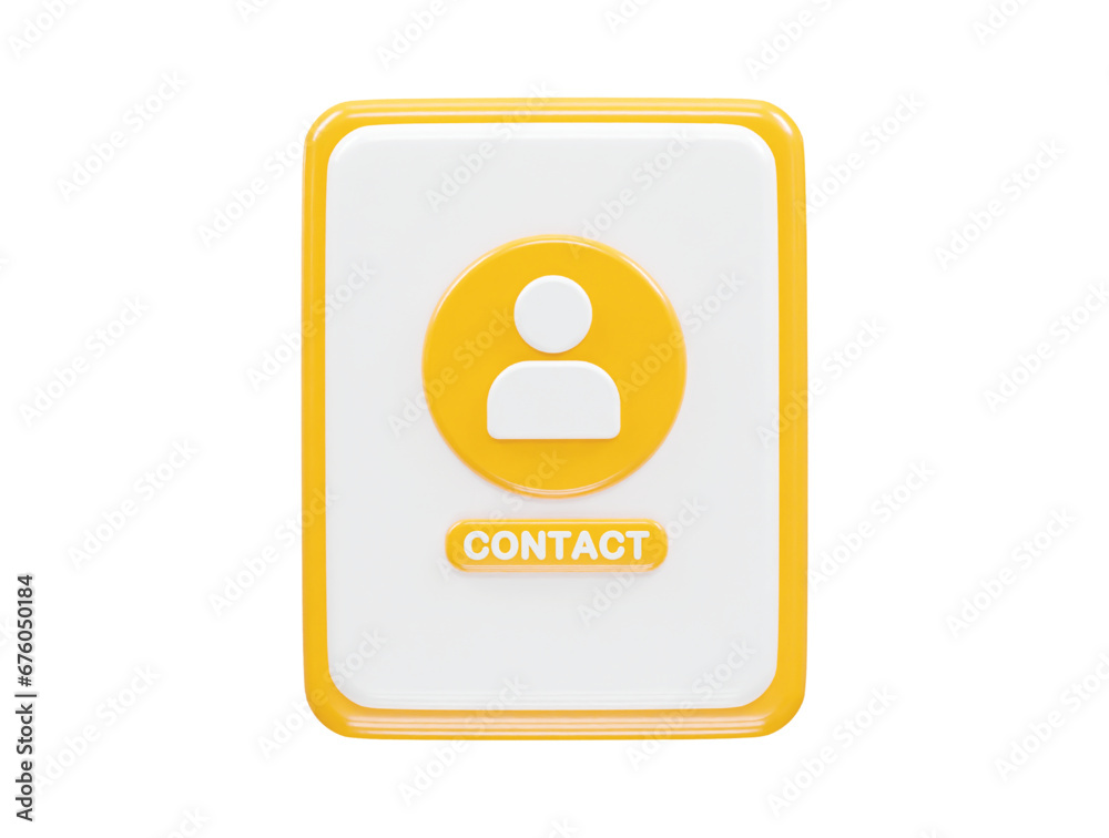 Contact book icon 3d rendering illustration element Contact book icon 3d rendering illustration element