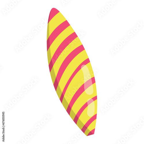 Isolated colored surfboard sketch icon Vector